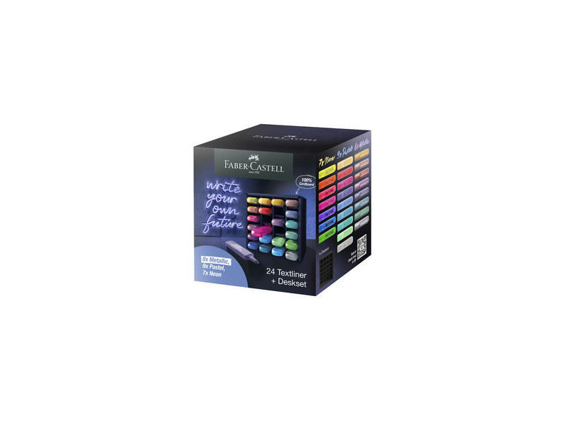 FABER-CASTELL Surligneur TEXTLINER 1546, en set de bureau