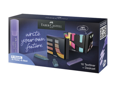 FABER-CASTELL Surligneur TEXTLINER 1546, en set de bureau