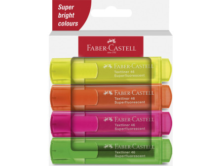 FABER-CASTELL Surligneur TEXTLINER 1546, étui en carton de 4