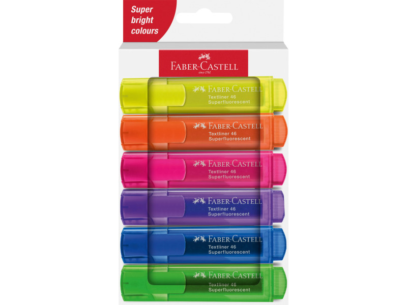 FABER-CASTELL Surligneur TEXTLINER 1546, étui en carton de 6