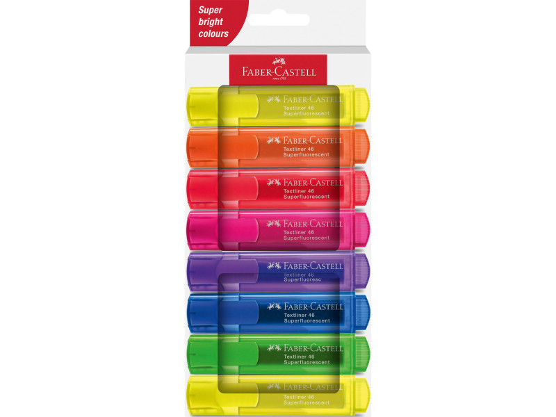 FABER-CASTELL Surligneur TEXTLINER 1546, étui en carton de 8