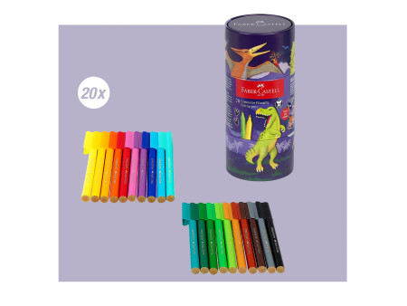 FABER-CASTELL Feutre CONNECTOR PEN, Dinobox de 20