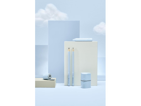 FABER-CASTELL Taille-crayon 3 trous GRIP, bleu ciel