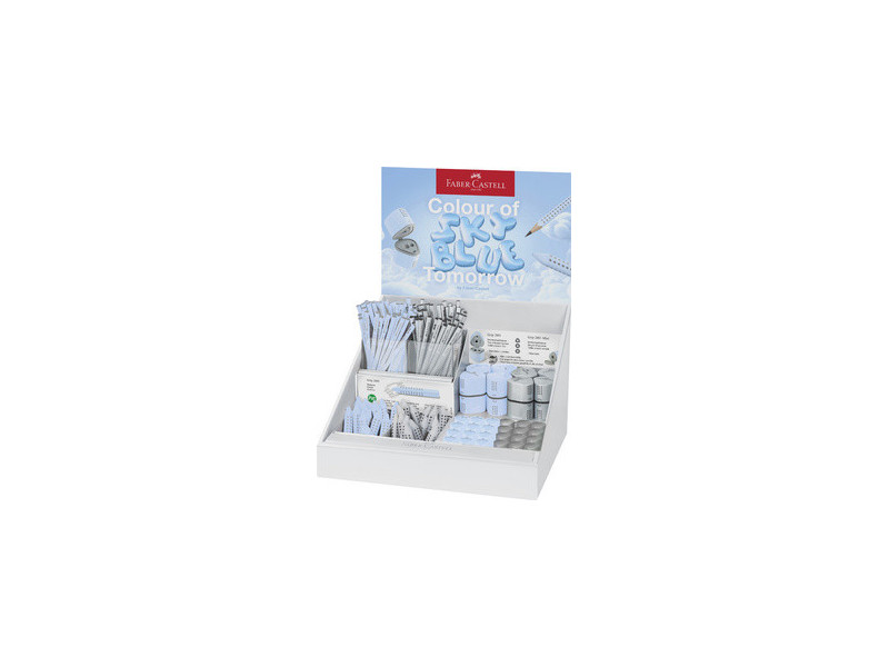 FABER-CASTELL Présentoir familial GRIP 2001 bleu ciel/argent