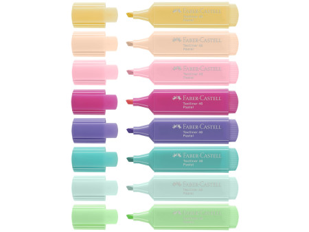 FABER-CASTELL Surligneur TEXTLINER 46 PASTEL, étui de 8