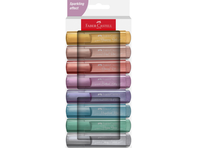 FABER-CASTELL Surligneur TEXTLINER 46 METALLIC, étui de 8