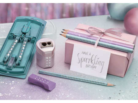 FABER-CASTELL Kit d'écriture GRIP SPARKLE, vert menthe