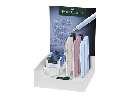 FABER-CASTELL Stylo plume GRIP 2010 M/B, en présentoir