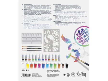 FABER-CASTELL Kit d'aquarelle, 18 pièces