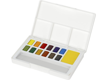 FABER-CASTELL Peinture aquarelle en godets, étui de 12