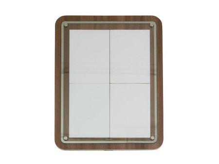 Securit Vitrine d'affichage GLASS STAR, 4 feuilles A4, noyer