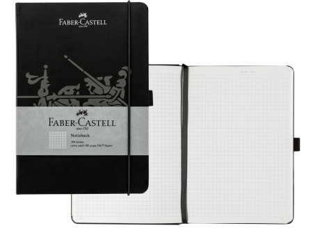 FABER-CASTELL Carnet, A5, quadrillé, noir