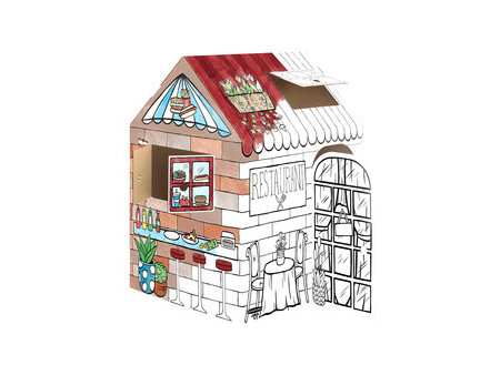 Fellowes Maison de jeu Candy Shop/Restaurant, carton ondulé