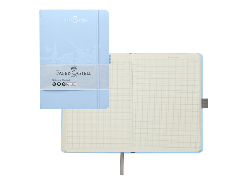 FABER-CASTELL Carnet, A5, quadrillé, bleu ciel