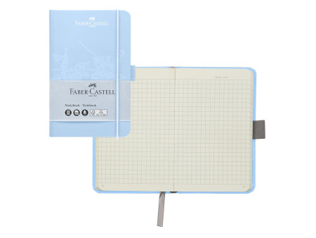 FABER-CASTELL Carnet, A6, quadrillé, bleu ciel