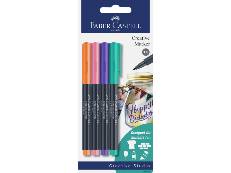 FABER-CASTELL Creative Marker, blister de 4