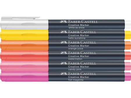 FABER-CASTELL Creative Marker, étui de 6 'Summer breeze'