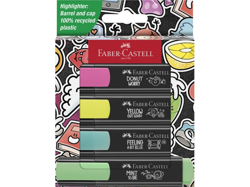 FABER-CASTELL Surligneur TEXTLINER 46 GRAFFITI, étui de 4