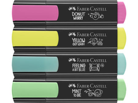 FABER-CASTELL Surligneur TEXTLINER 46 GRAFFITI, étui de 4