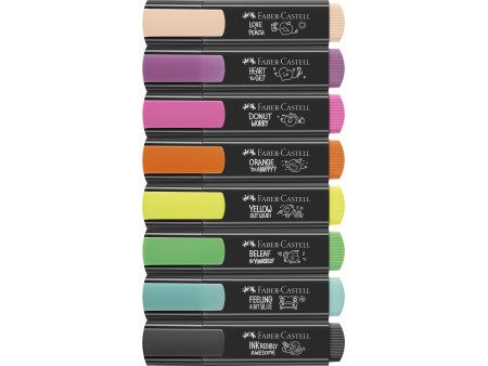 FABER-CASTELL Surligneur TEXTLINER 46 GRAFFITI, étui de 8