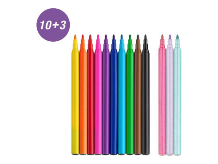 FABER-CASTELL Feutre licorne, étui carton 10+3