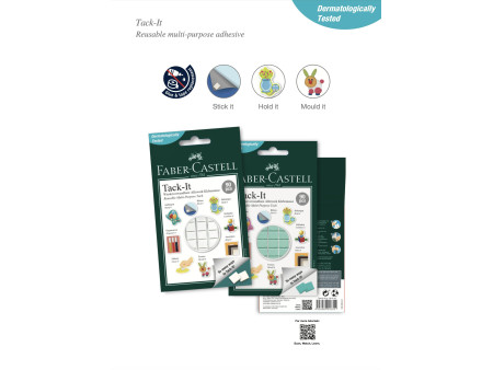 FABER-CASTELL Pastille adhésive Tack-It, enlevable, blanc