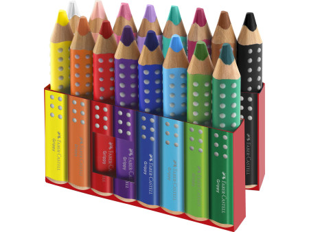 FABER-CASTELL Crayon de couleur Grippy, étui carton de 16