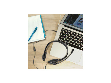 LogiLink Casque stéréo, avec microphone, noir