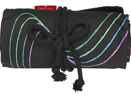 FABER-CASTELL Crayon de couleur Black Edition, étui-rouleau