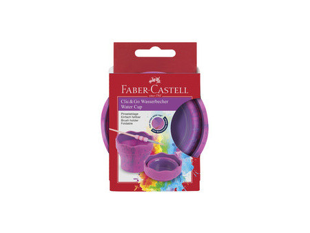 FABER-CASTELL Gobelet CLIC & GO, vert marbré