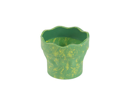 FABER-CASTELL Gobelet CLIC & GO, vert marbré