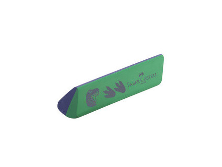 FABER-CASTELL Gomme en plastique 'Dino', vert/bleu