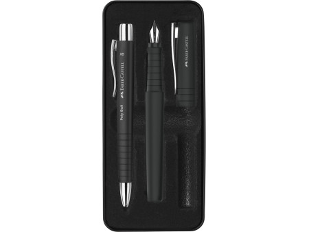FABER-CASTELL Set de stylos POLY BALL/PEN, noir
