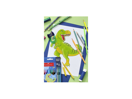 FABER-CASTELL Feutre Dino, étui en carton 18+6