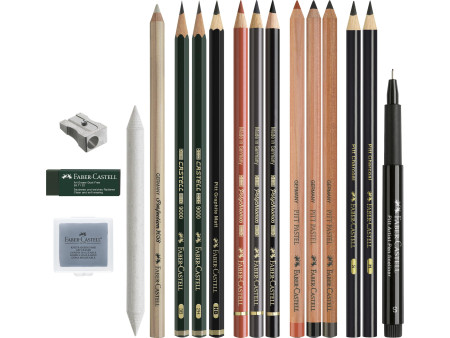 FABER-CASTELL Kit d'artiste Discovery, 17 pièces