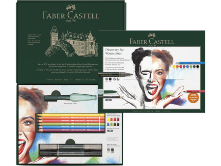FABER-CASTELL Kit aquarelle Discovery, 12 pièces