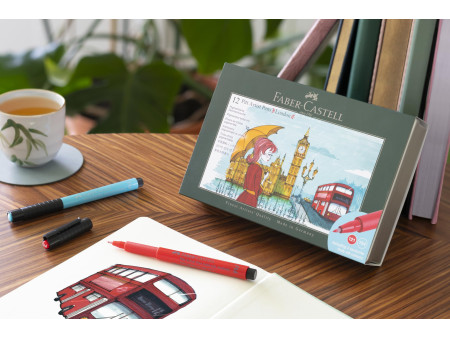 FABER-CASTELL Feutre PITT artist pen, set de 12 London