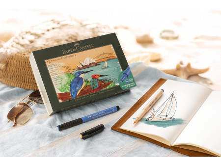 FABER-CASTELL Feutre PITT artist pen, set de 12 Sydney