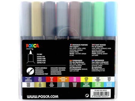 POSCA Marqueur à pigment PC-1MC, étui de 16