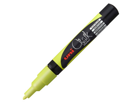 uni-ball Marqueur craie Chalk marker PWE3MS, jaune fluo