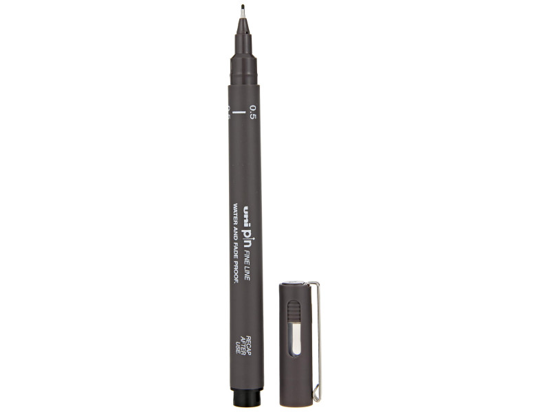 uni-ball Feutre technique PIN 05200 GF, gris foncé