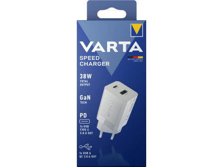 VARTA Chargeur secteur USB 'Speed Charger', 38 watts, blanc