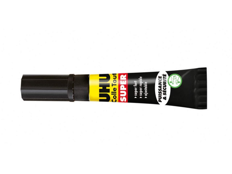 UHU Colle SUPER Strong & Safe, 7 g, sur carte blister