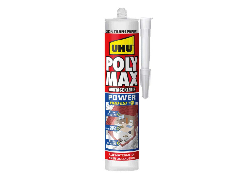 UHU Colle d'étanchéité POLYMAX POWER, transparent, 300 g