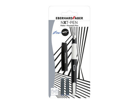 EBERHARD FABER Stylo à plume NXT-Pen, blister, blanc/noir