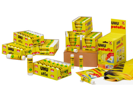 UHU Assortiment Rentrée Bâtons de colle stic + patafix