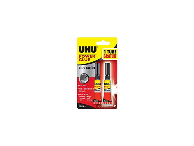 UHU Colle instantanée POWER GLUE liquide Control, 3 g