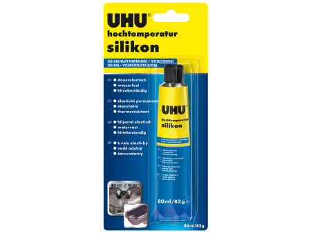UHU Silicone haute température, tube 80 ml, noir