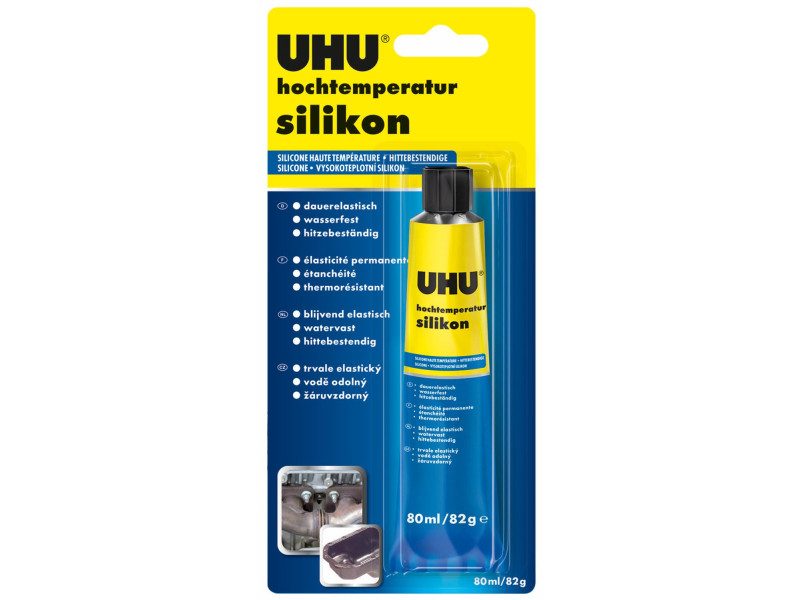 UHU Silicone haute température, tube 80 ml, noir