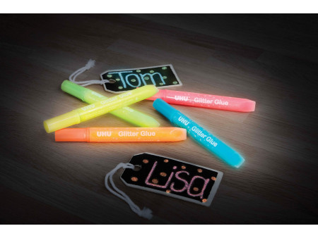 UHU Colle à paillettes Glitter Glue 'GLOW IN THE DARK'